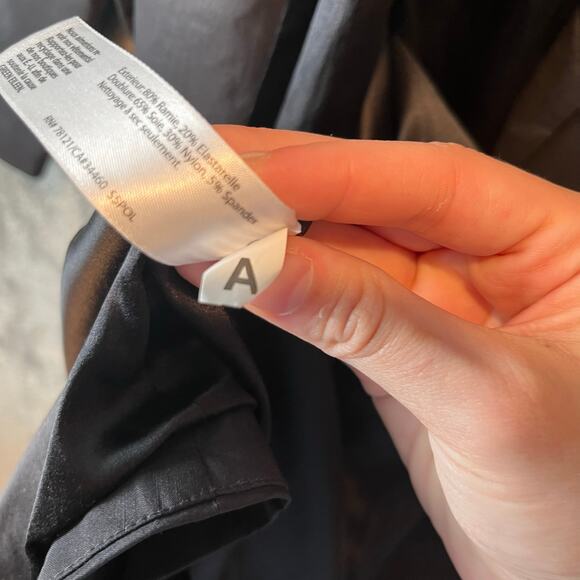 Eileen Fisher Women Black Ramie Blend Blazer Jacket Size Small - Picture 7 of 7